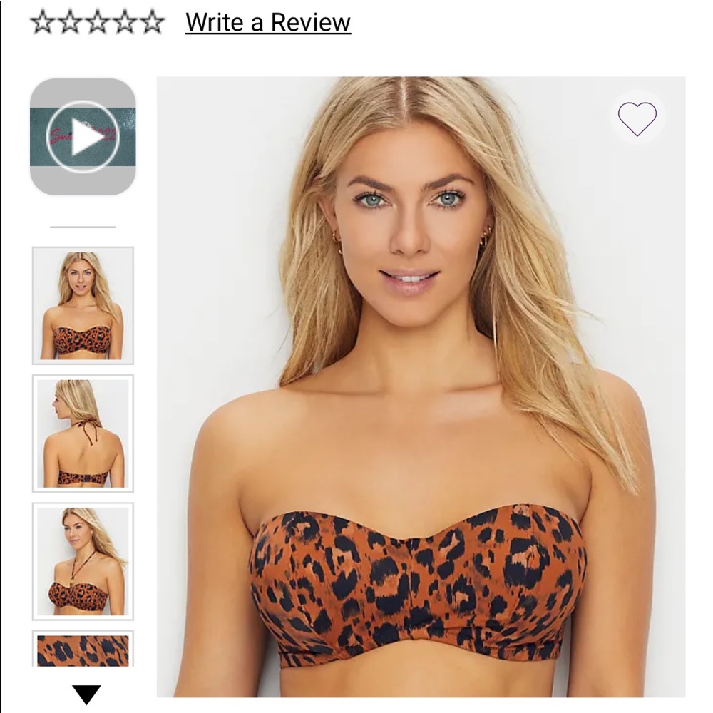 Freya Leopard Print Bikini Top